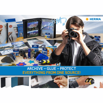 Cover Image for the Adhesives & Archiving Catalog featuring various items