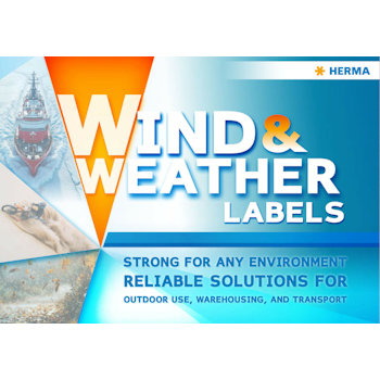 HERMA wind and weather labels, providing reliable solutions for outdoor use, storage, and transportation.