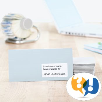 Address label on envelope