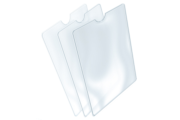Image of several transparent ID holders