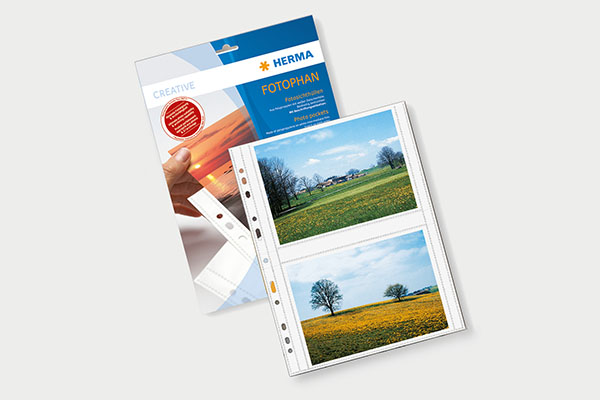 Image of photo storage sleeves for keeping photographs