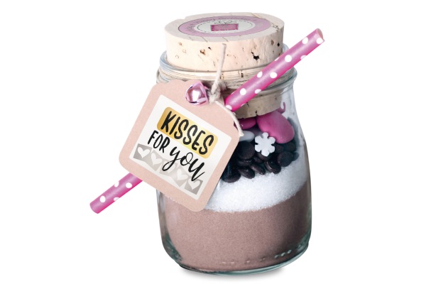 Gift tag on storage jar