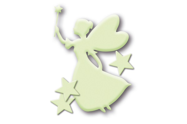 Glow-in-the-dark fairy stickers with stars