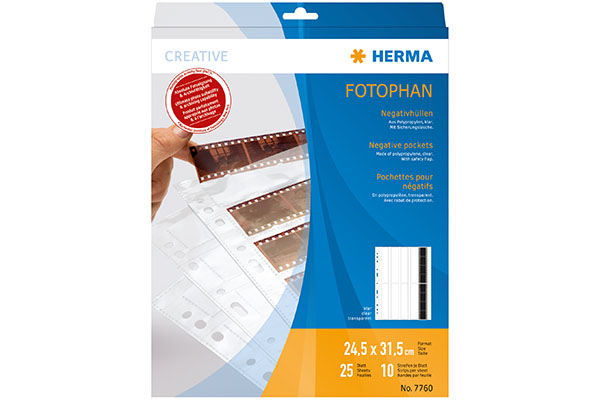 Illustration of packaging for Fotophan negative sleeves