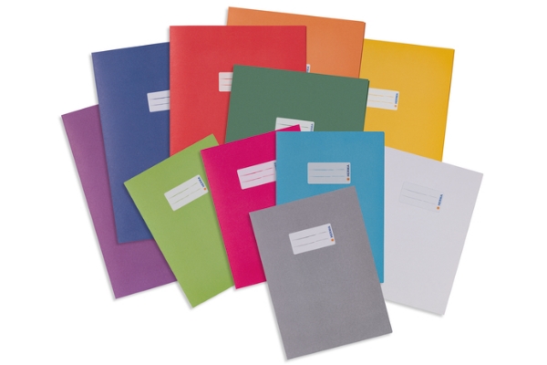 Illustration of colored recycled paper folder covers
