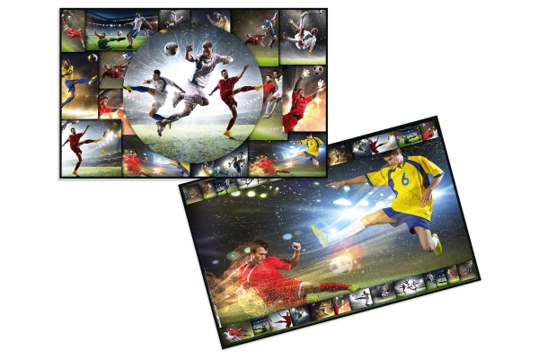 Writing pad with a soccer theme