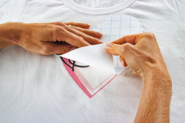 Printed T-shirt film is applied to the T-shirt.