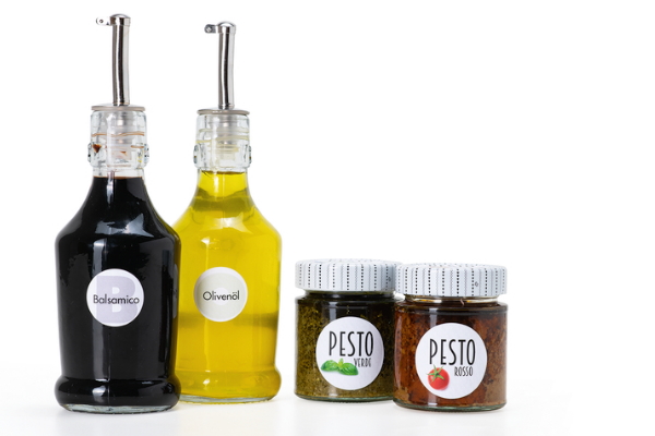 Use of round labels in the kitchen