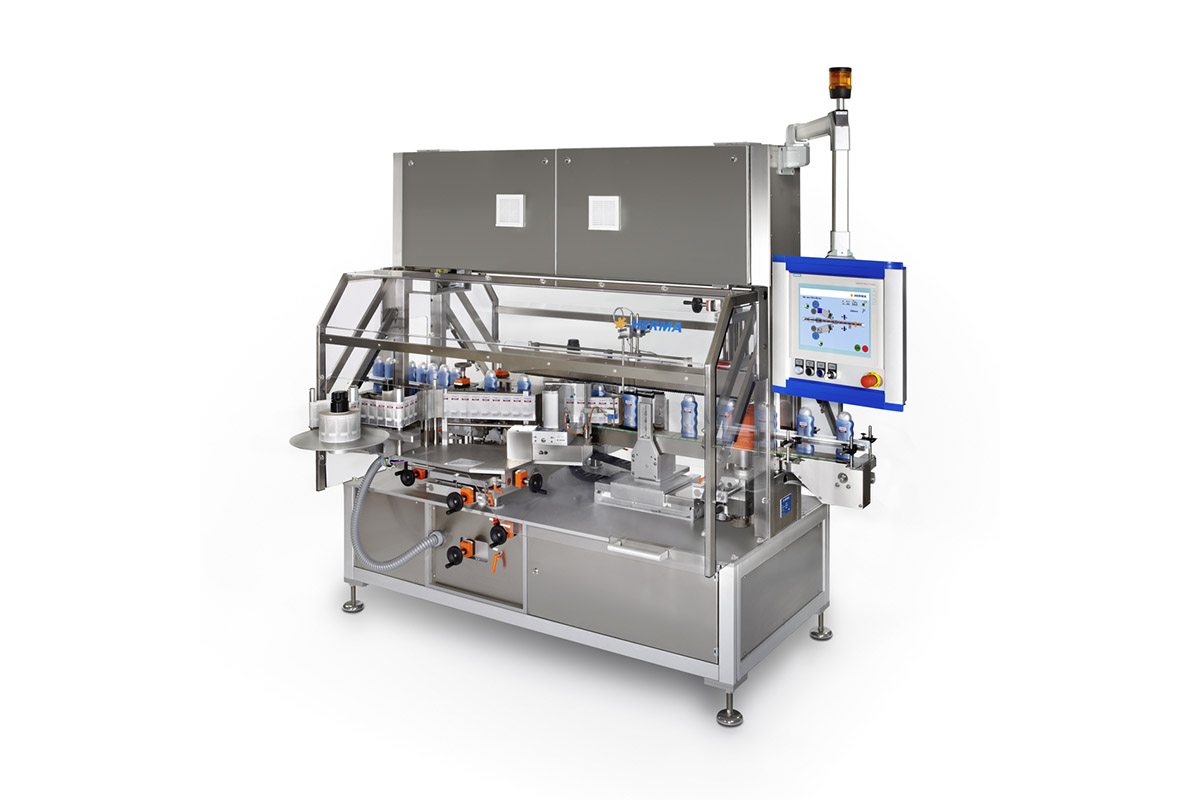 Automated filling machine with a control unit, equipped with multiple containers and pipes for liquid processing.