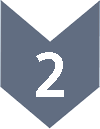 Gray arrowhead with the number 2 in white.
