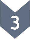 Gray arrowhead with the number three in white.