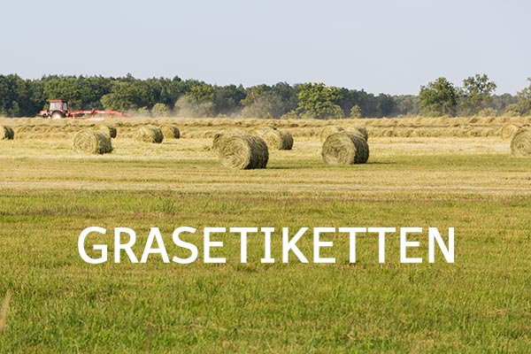 Grass Labels - Meadow with Hay Bales