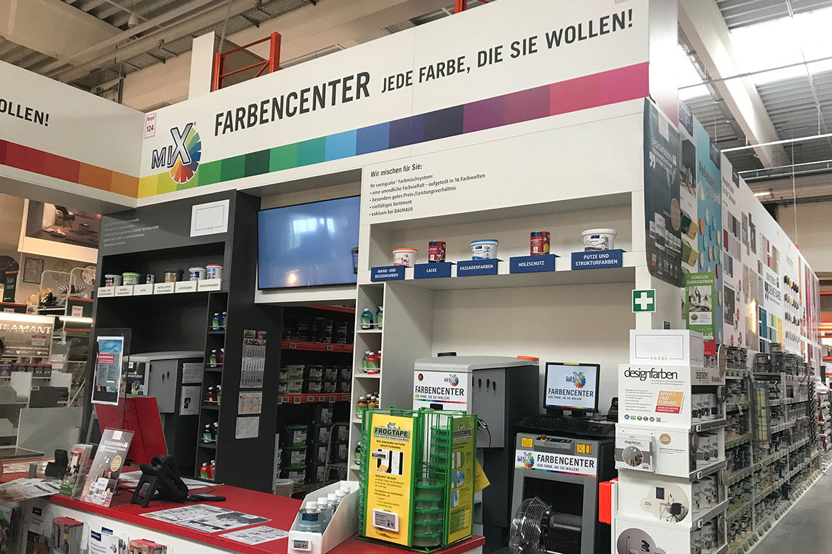 Solutions for the Construction Materials Sector: Paint Mixing Center at the Home Improvement Store