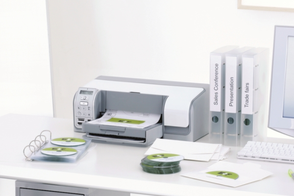 Office Organization: CD Labels and CDs at the Printer