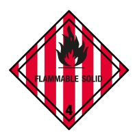 Hazardous Material and Dangerous Goods Labels: Hazard Label Class 4