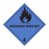 Hazardous Material and Dangerous Goods Labels: Placard Class 4