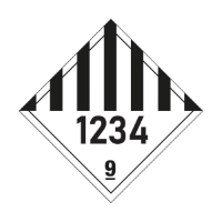 Hazardous substance and dangerous goods labels: Placard Class 9 with custom printing