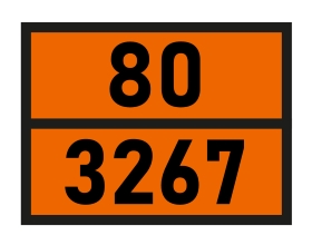 Hazardous Material and Dangerous Goods Labels: ADR Orange Warning Sign with Custom Print