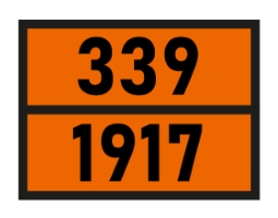 Hazardous Material and Dangerous Goods Labels: ADR Warning Sign in orange with custom printing