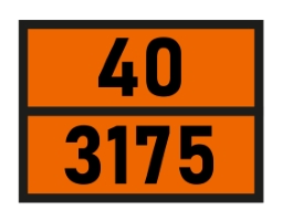 Hazardous Material and Dangerous Goods Labels: ADR Warning Sign in orange with custom printing