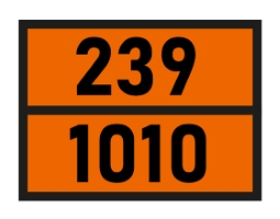 Hazardous Material and Dangerous Goods Labels: ADR Warning Sign in orange with custom printing