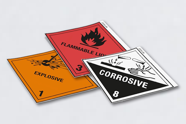 Hazardous Material and Dangerous Goods Labels: Placards / Large Labels