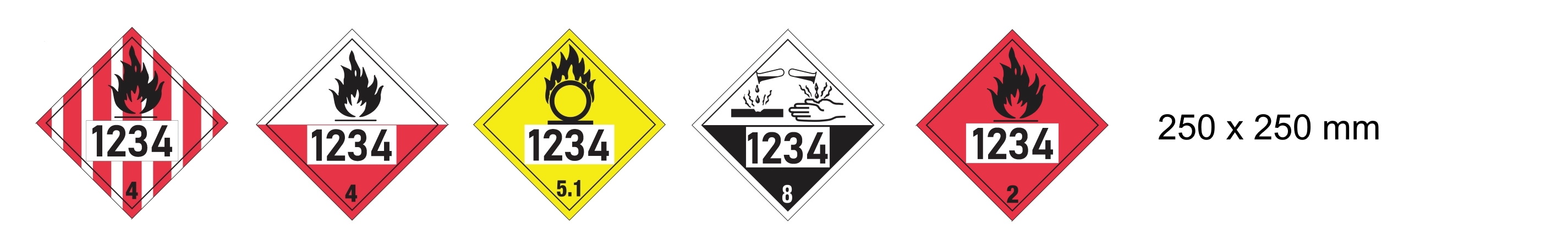 Hazardous Material and Dangerous Goods Labels: Examples of Placards with Custom Imprints