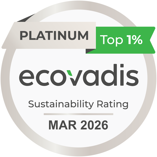 HERMA has been awarded a Platinum Medal by EcoVadis for its achievements in Corporate Social Responsibility (CSR). This places them in the top 1% of companies, with the rating valid until March 2026.