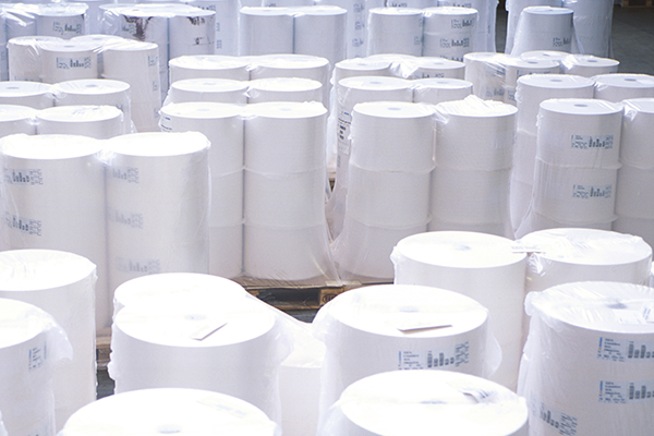HERMA adhesive material rolls in stock, image motif for certification