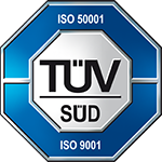 TÜV Logo ISO 5001 and ISO 9001