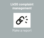 Due Diligence Complaint Management with a symbol of interconnected chains and the text 'File a Report'.