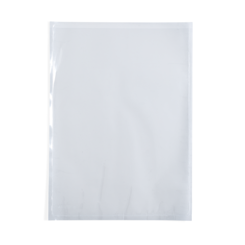 Transparente, leere Kunststoffhülle, geeignet für Dokumente oder Fotos, mit glatter Oberfläche und ohne sichtbare Inhalte.