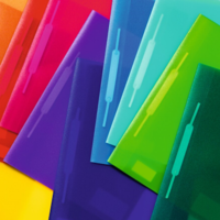 Several colored folders