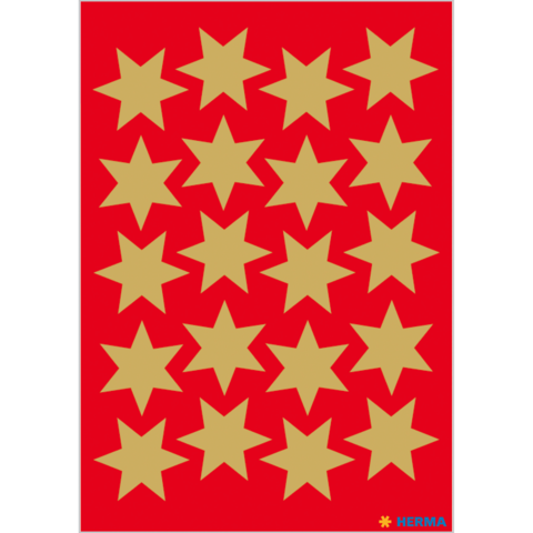 Goldene Sterne auf rotem Hintergrund, gleichmäßig angeordnet in einem Raster.