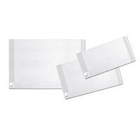 Image of a transparent basic book cover in various sizes.