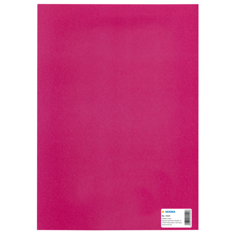 Ein leeres, pinkfarbenes Blatt Papier mit einem Etikett, das die Marke "Hemma" und die Nummer "123" zeigt.