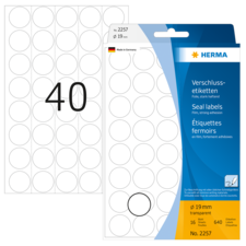 HERMA seal labels permanent