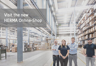 Visit the online shop, logistics staff, English text.