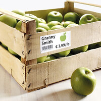 Application image power label on apple crate