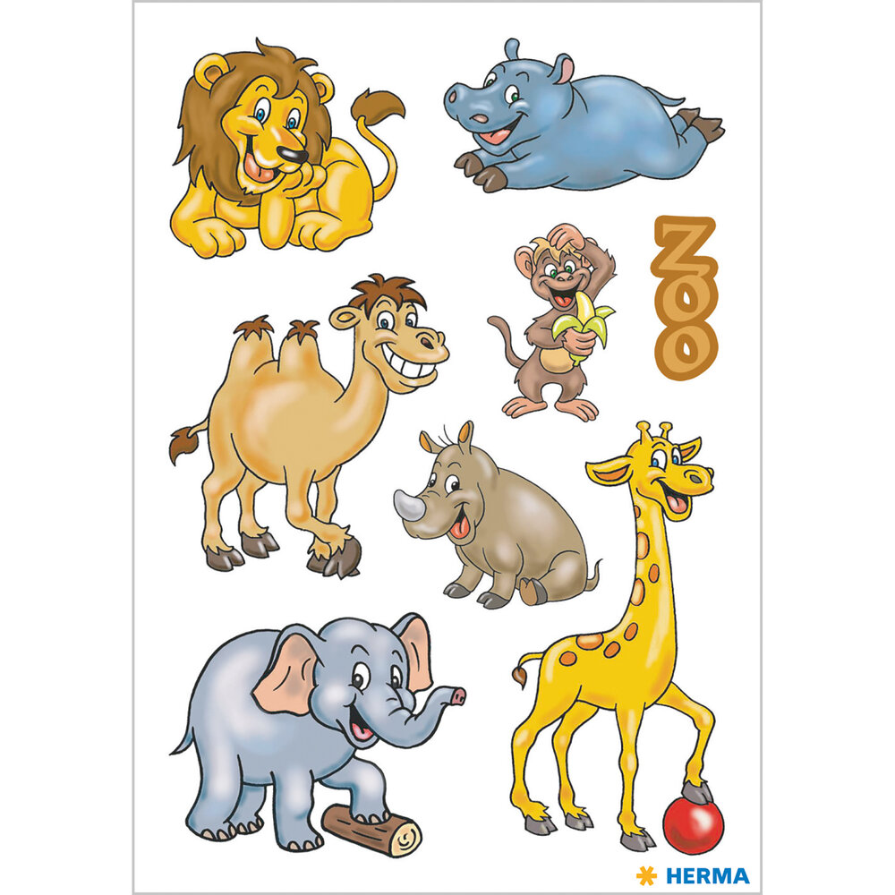 stickers zoo animals