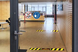 Hygiene notice signs from the HERMA hygiene range