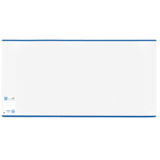 Ein großes, weißes, rechteckiges Whiteboard mit blauen Kanten, geeignet für Präsentationen oder Notizen.