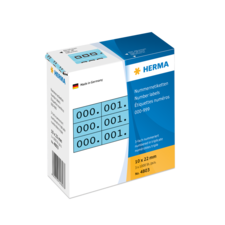 HERMA number labels