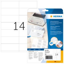 HERMA address labels for type writers