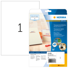 HERMA SPECIAL A4 film labels transparent clear (inkjet)