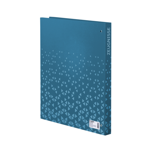 Blue folder with a geometric pattern and the label 'APPROVALS' on the front.