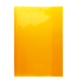 Ein leuchtend gelbes, glänzendes Cover oder eine Hülle, die eine glatte Oberfläche aufweist.