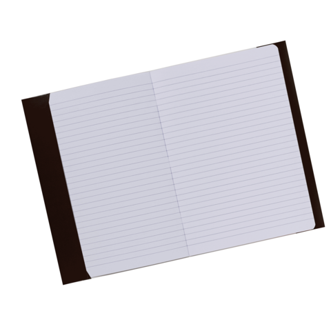 Ein offenes Notizbuch mit linierten Seiten, das auf einem weißen Hintergrund liegt. Die Seiten sind leer und bereit zum Beschreiben.