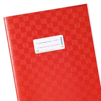 The translation of "Heftschoner rot" is "red notebook cover.