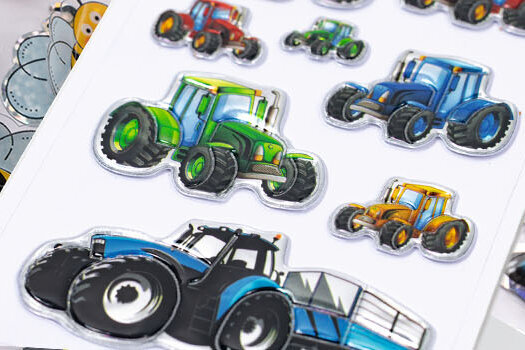 Various colorful stickers